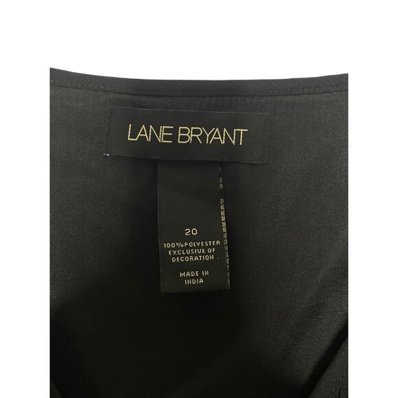 Black Sleeveless Midi Cocktail Dress Sequined Empire Waist Lane Bryant Size 20 - Picture 5 of 14